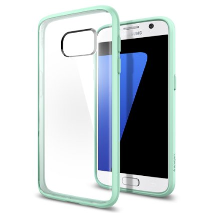 Galaxy S7 Case, Spigen® [Ultra Hybrid] AIR CUSHION [Mint] Clear back panel   TPU bumper for Samsung Galaxy S7 (2016) - (555CS20009)