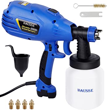 Hausse Paint Sprayer, HVLP High Power Home Electric Paint Gun, Lightweight, Easy to Clean, Ideal for Furniture, Decks, Fence, Car, Bicycle, Chair