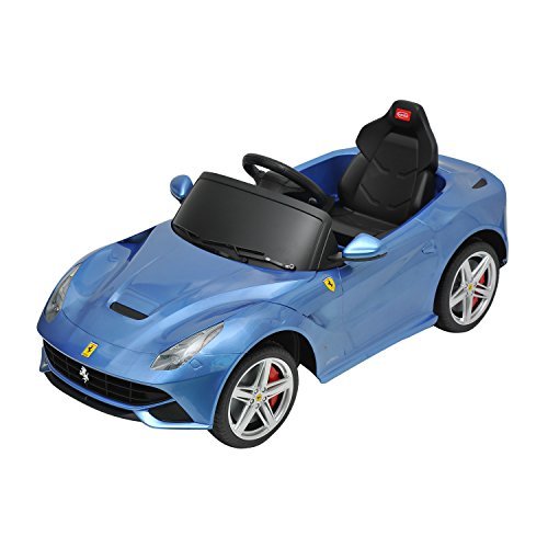 Ferrari F12 Kids 6v Electric Ride On Toy Car w/ Parent Remote Control - Blue