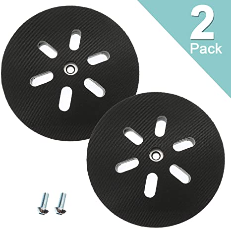 1250DEVS Sander Replacement Pad for Bosch Sander 3727DVS 3727DEVS ROS65VC,6"Hook and Loop Sanding Backing Pad Pack of 2