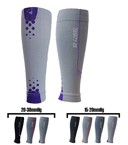 Graduated Calf Compression Sleeves by Thirty48 | 15-20 OR 20-30 mmHg | Maximize Faster Recovery by Increasing Oxygen to Muscles