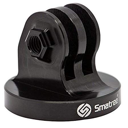 Smatree Aluminum Tripod Mount Adapter for GoPro Session, Hero 5, 4, 3 , 3, 2, 1 HD Black