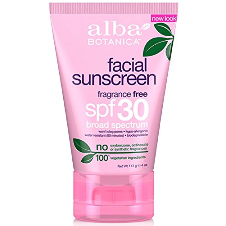 Alba Botanica Very Emollient Facial Sunscreen SPF 30 4 oz (Pack Of 2)