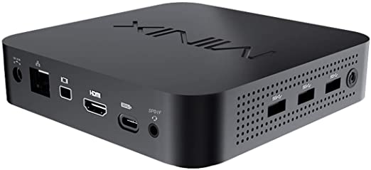 MINIX NEO J50C-4 Plus, 240GB Intel Pentium Silver Mini PC with Windows 10 Pro (64-bit) [4G DDR4/Dual-Band Wi-Fi/Gigabit Ethernet/4K @ 60Hz/Triple Display/USB-C/Auto Power On/Vesa Mount]