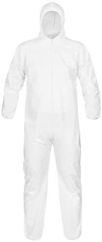 Disposable Coverall with Hood - White (Medium)