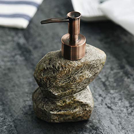 LUANT Ceramic Emulsion Bottle,Lotion Soap Dispenser Pump for Bathroom Accessories, Imitation Stone