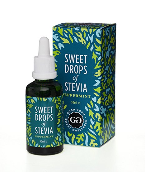 Peppermint Stevia Drops by Good Good (1.7 Fl oz / 50ml) - Sugar Free Substitute and All Natural! Diabetic Friendly! Zero Calorie Sweetener