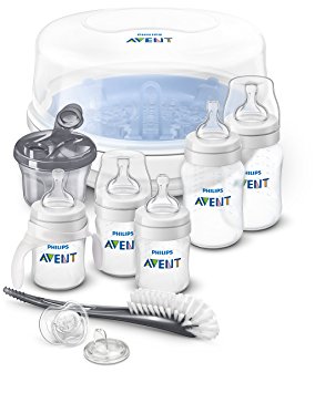 Philips AVENT Anti-Colic Bottle Essentials Newborn Starter Set, Clear