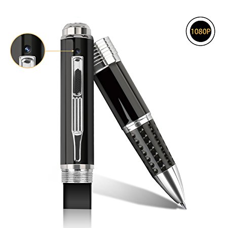 Spy Pen with Surveillance Hidden Camera - 1080P Full HD Hidden Pen Recorder for Surveillance With Loop Recording/Motion Detection/Plug and Play to PC & Mac