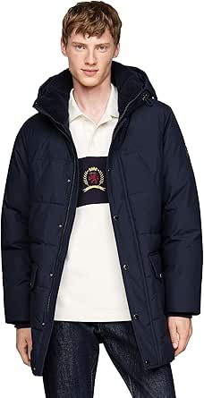 Tommy Hilfiger Herren Daunenmantel Rockie Utility Parka mit Knopfleiste