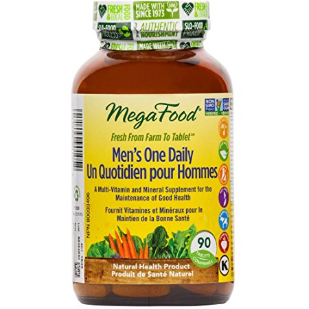 MegaFood - Men's One Daily, A Multi-Vitamin and Mineral Supplement for the Maintenance of Good Health, 90 Count