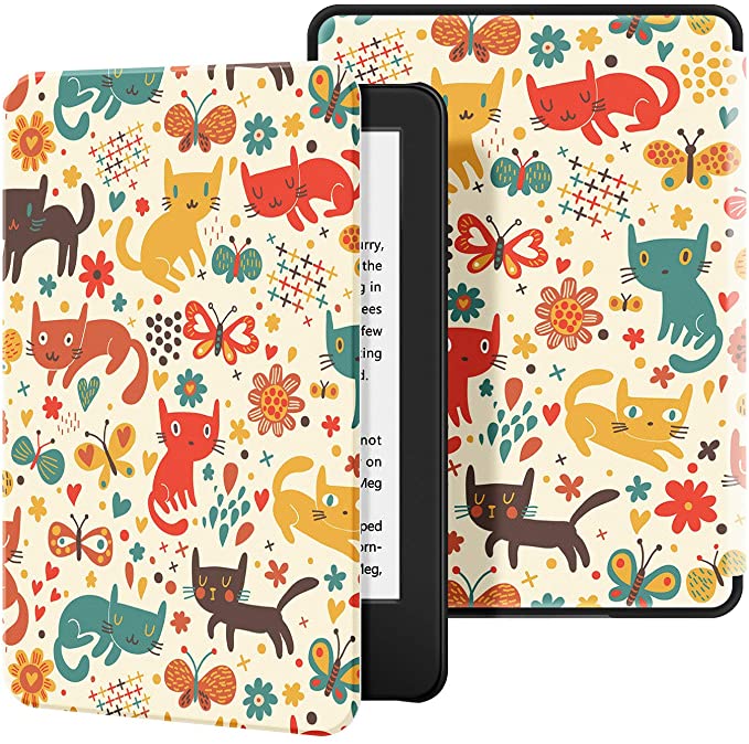 Ayotu Case for All-New Kindle(10th Gen, 2019 Release) - PU Leather Cover with Auto Wake/Sleep-Fits Amazon All-New Kindle 2019(Will not fit Kindle Paperwhite or Kindle Oasis),The Cat