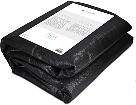 Navaris Landscape Barrier Fabric Membrane - Heavy Duty Ground Cover Mat Landscaping Underlay Matting Gardening Tarp Ground Cloth - XL, 6.6ft x 82ft