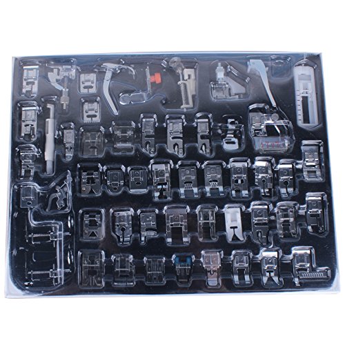 Agile-Shop Professional Domestic 52 pcs Sewing Machine Presser Feet Set for Brother, Babylock, Singer, Janome, Elna, Toyota, New Home, Simplicity, Necchi, Kenmore, and White Low Shank Sewing Machines