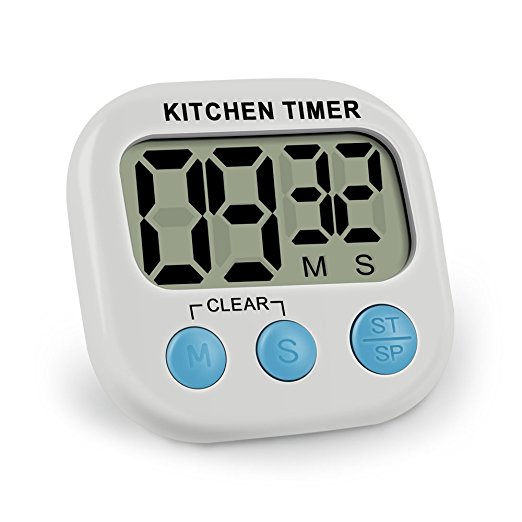 Digital Kitchen Timer,Large LCD Display Digital Lound Timer with Loud Alarm Magnetic Back and Retractable Stand, Minute Second Count Up Countdown
