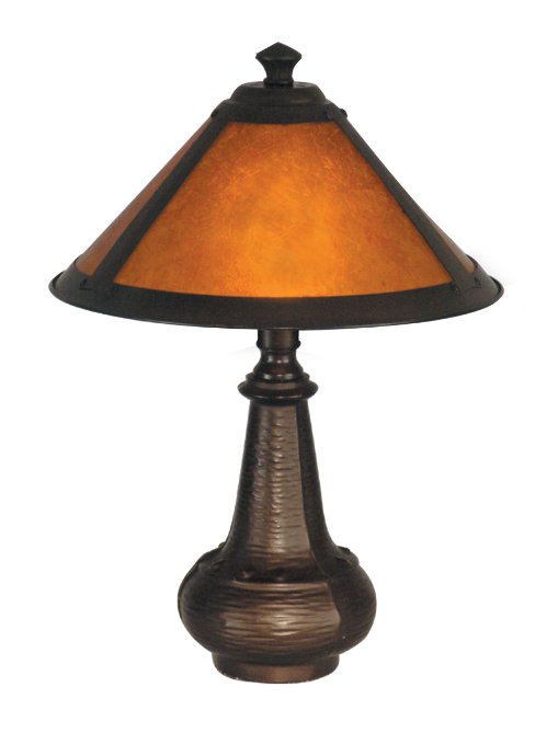Dale Tiffany TA90191 Hunter Mica Accent Lamp, Antique Bronze and Mica Shade