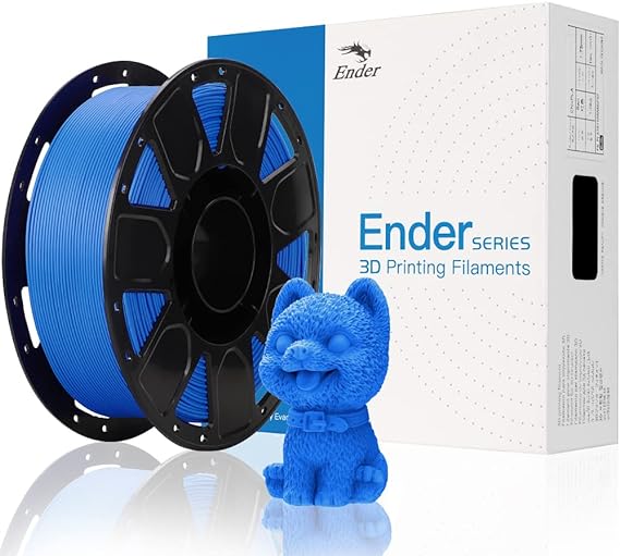 Official Creality 3D Printer Filament, Ender PLA Filament 1.75mm No-Trangling, Strong Bonding and Overhang Performance Dimensional Accuracy  /-0.02mm, 2.2lbs/Spool, Blue 1KG