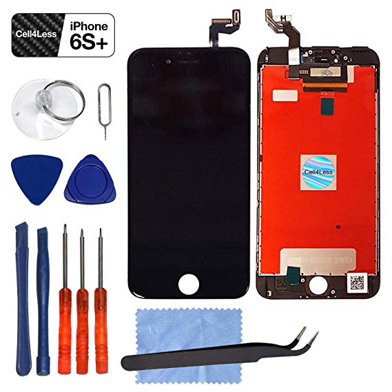 CELL4LESS LCD Touch Screen and Digitizer Assembly for The iPhone 6S Plus 5.5inch(Model A1634, A1687) (for iPhone 6S Plus Black)