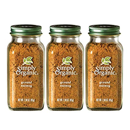 Simply Organic Ground Nutmeg | Certified Organic | 2.30 oz. (3 Pack)