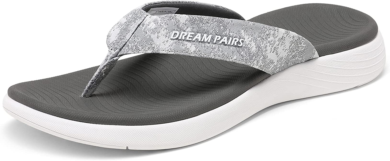 DREAM PAIRS Men's Arch Support Flip Flops Comfortable Soft Cushion Thong Sandals Casual Indoor Outdoor Walking Beach Summer Shoes