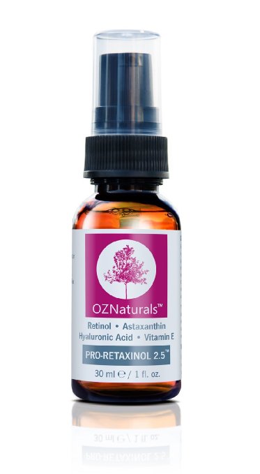 OZ Naturals Retinol Serum - The BEST Retinol Serum For Anti Wrinkle Anti Aging Contains Clinical Strength 25 Retinol  Astaxanthin  Vitamin E - The ONLY Retinol Product That Contains Astaxanthin - This Intense Wrinkle Correcting Serum Will Giv