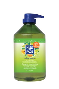 Kiss My Face Whenever Shampoo Green Tea and Lime Value Size 32 Ounce