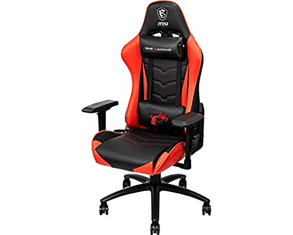 MSI MAG CH120 Gaming Chair - Steel Framework, 180 Degree Reclinable Backrest, 9s6-BOY10D-008 - Black & Red