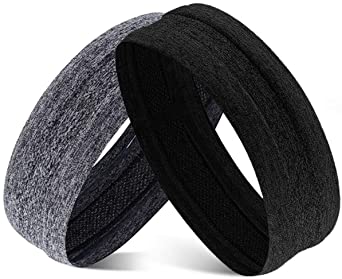 Obacle Headbands for Men Women Sweat Bands Silicone Headbands No Slip Thin Lightweight Head Band Outdoor Sports Workout Yoga Gym Running Jogging Exercise Motorcycle Riding