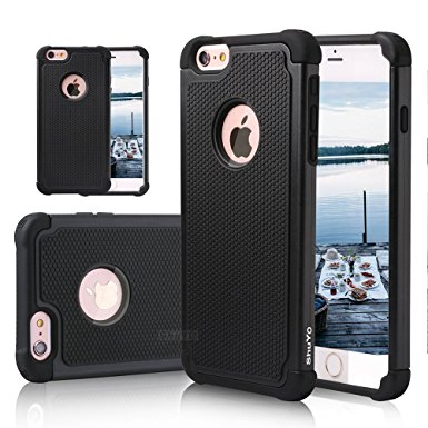 iPhone 6S Plus Case, ShuYo [Football Pattern Series] Apple iPhone 6S / 6 Plus Case 5.5 Inch Bumper Cover [Military Grade Drop Protection] for iPhone 6s Plus and iPhone 6 Plus 5.5 Inch Black
