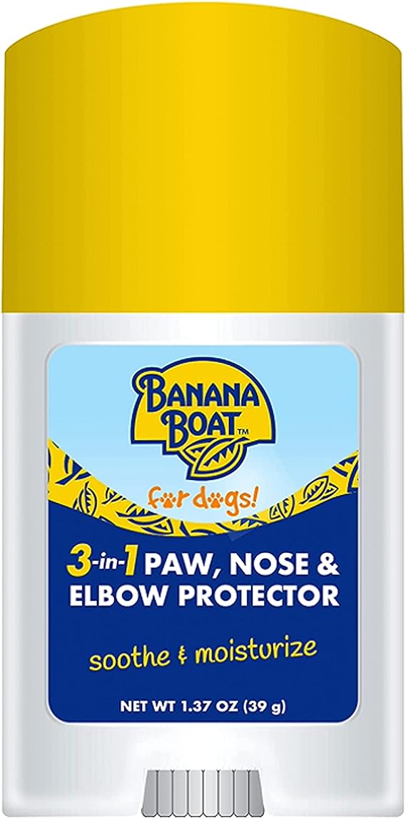 Banana Boat Dog Paw Balm – 3 in 1 Soother Moisturizer and Protector for The Dog Nose Paw and Elbow, Used for Sun Protection, Moistures Dry Noses and Paws, Great Skin Soother for Dogs Sensitive Skin