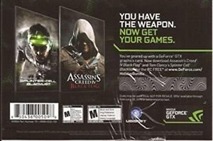 Splinter Cell: Black List and Assassins Creed: Black Flag PC Game Code