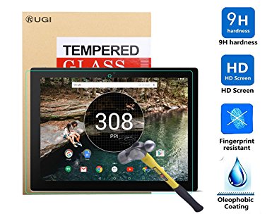 Google Pixel C screen protector, KuGi ® Google Pixel C tablet - High Quality 9H Hardness HD clear Premium Tempered Glass Screen Protector for Google Nexus Pixel C tablet (1ps)