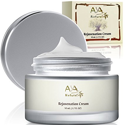 Rejuvenation Aging Cream for Face & Neck - 100% Natural Vegan Premium Deep Nourishing Skin Smoothing Creme 1.7 oz - Shea, Jojoba, Olive, Almond & Avocado Oils Blend