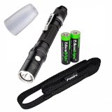 Fenix LD22 300 Lumen 2015 edition LED tactical Flashlight with AOD-S diffuser holster lanyard clip and Two EdisonBright AA Alkaline batteries
