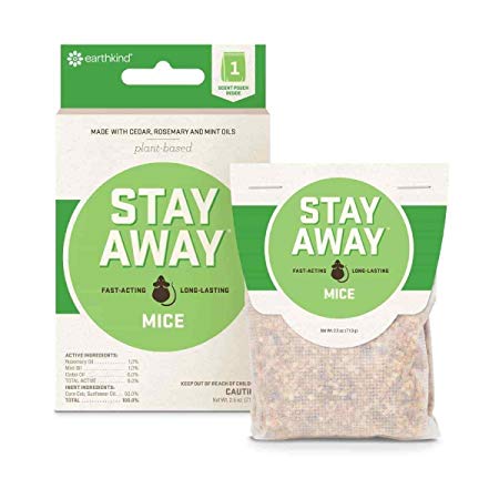 Stay Away Mice Repellent Pest Control Scent Pouches, All Natural - Repels Mice with No Mess and Environmentally Safe - 1 Pouch