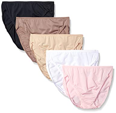 Fruit of the Loom Women's 5 Pack Microfiber Hi-Cut Panties