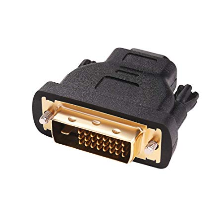 DTECH DVI Male to HDMI Female Adapter Bi-Directional DVI-D Port Converter