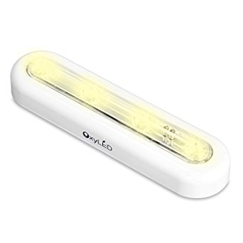 [Warm Light] OxyLED OxySense T-01 DIY Stick-on Anywhere 4-LED Touch Tap Light Push Light, LED Night Light for Closets, Attics, Garages, Car, Sheds, Storage Room