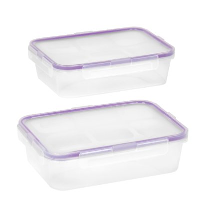 Snapware 2-Pack Airtight 4.5-Cup Rectangle Containers, Plastic