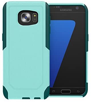 Galaxy S7 Edge Case, ToughBox [Commute Series] [ Shockproof ] [ Slim ] [ Rugged ] [ Turquoise | Teal ] for Samsung Galaxy S7 Edge Case [Fits OtterBox Defender & Commuter Series Clip]