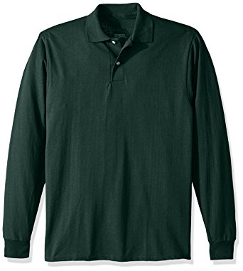 Jerzees Men's Spot Shield Long Sleeve Polo Sport Shirt