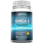 Advanced Omega 3 - 100 Pure Sea Harvested Pelagic Fish Oil  Natural Essential Fatty Acids -Promotes Healthy Cardiovascular System Joint Flexibility Eye Health and Proper Nerve Function -4 Months Supply 120 Soft Gels Easily Swallowed and Digested