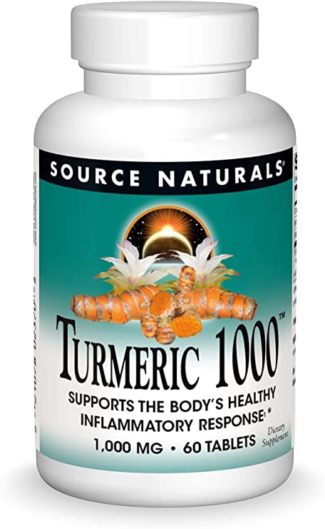 Source Naturals Turmeric 1000 mg Supports The Body's Healthy Inflammatory Response - 60 Tablets