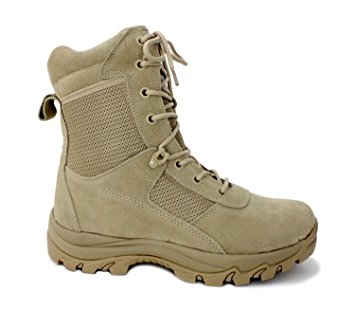 Ryno Gear Tactical Combat Boots with CoolMax Lining (Beige)