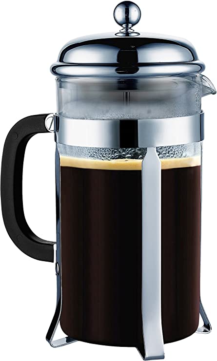 SterlingPro French Coffee Press 8 Cup (1 Liter, 34 oz), Chrome