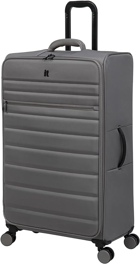 it luggage Census 32" Softside Checked 8 Wheel Spinner, Grey Skin, Grey Skin, 32", It Luggage It Luggage Census 32" Softside Checked 8 Wheel Spinner