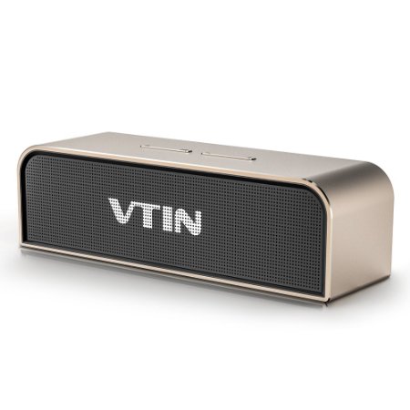 Vtin® Premium Stereo Bluetooth 4.0 Speaker with 20W Output Strong Bass Subwoofer, 8 Hour Playtime Portable Wireless Speaker for Outdoor Party