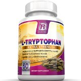 BRI Nutrition L-Tryptophan - 1500mg Servings - 60 Count 500 mg per Veggie Capsules