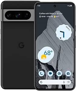 Google Pixel 8 Pro - Verizon Unlocked Android Smartphone with Telephoto Lens and Super Actua Display - 24-Hour Battery - Obsidian - 128GB (Renewed)