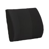 Duro-Med Relax-a-Bac Lumbar Back Support Cushion Pillow with Insert and Strap to Properly Align the Spine and Ease Lower Back Pain Black